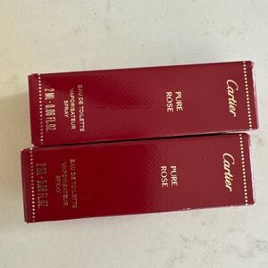 2 Cartier Pure Rose Eau de Toilette samples in box
